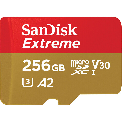 SanDisk 256GB Extreme UHS-I microSDXC-Speicherkarte mit SD-Adapter